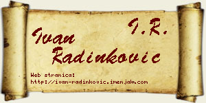 Ivan Radinković vizit kartica